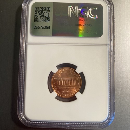 1998 Lincoln cent no mint mark MS 65 Red - Picture 3 of 4