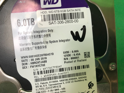 (X3) Western Digital WD60PURX 6TB Purple HDD 3.5" SATA III Surveillance - Picture 5 of 5