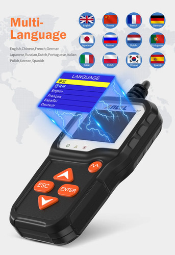 Probador de batería de coche analizador automotriz arranque de batería circuito de carga - Imagen 15 de 21