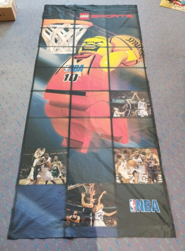 Lego Display Flag Cloth, Sports NBA Basketball RARE Banner Werbe SpoBan2 - Picture 1 of 4