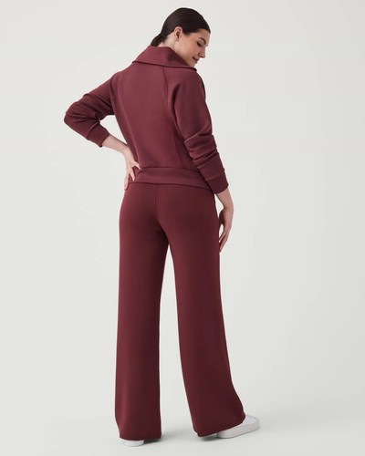 Spanx Air Essentials Drawstrings Wide Leg Pants In Fig NWT Size M - Bild 2 von 15