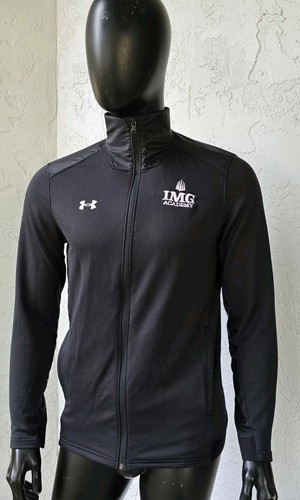IMG Academy Under Armour Men's UA Command Warm-Up Full-Zip Black Jacket Medium  - Picture 1 of 6