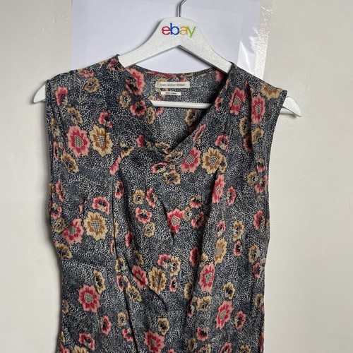 Isabel Marant Etoile Maria Blouse Top Size 38 Floral Viscose Silk Sleeveless - Picture 3 of 11