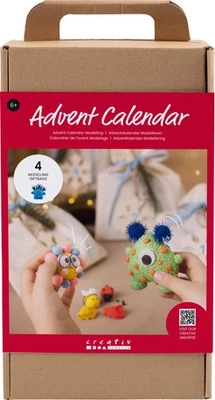 Creativ Company Bastelset Adventskalender Modellieren Monster 28-tlg. Kreativset
