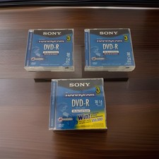 Sony Handycam DVD-R 30 Min 1.4GB Recordable Disc 3 PACK New Sealed Qty 3