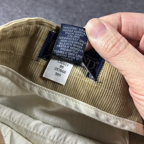 Lands End Hose Herren 38 Khaki Cord Traditional Fit Baumwolle Herbst Freizeit Vintage - Bild 10 von 14