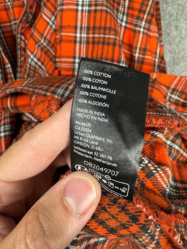 Free People We the Free Wind River Flannel 1/2 Zip Plaid Women's Large Cotton - Picture 7 of 10