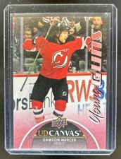2021-22 Upper Deck Dawson Mercer UD Canvas Rookie RC Young Guns #C232 Devils