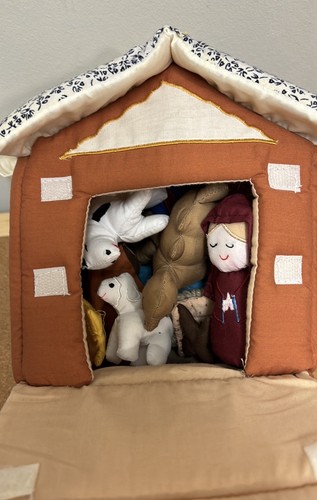 Peluche Presepe Vintage 1989 Kubla Bambini Morbido Apprendimento Giocattolo Fienile + 10 Pezzi - Foto 11 di 11
