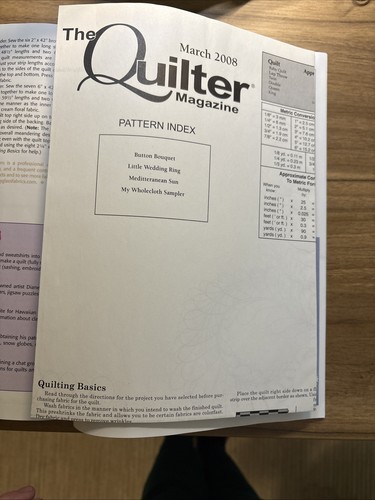The Quilters Magazine Back Issue March 2008, 19th Anniversary Issue,15 new desig - Picture 11 of 12