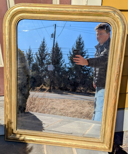 Antique Louis Philippe French Gilded Mirror