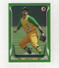 2014 Bowman - Jed Lowrie #92 Green 086/150 Oakland A’s Athletics Boston Red Sox