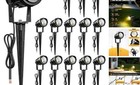 6W 700LM Low Voltage Landscape Lighting, 12V AC/DC 3000K Warm White LED 14 Pack