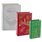Magic Nesting Christmas Books Set of 3; Hidden Holiday Themed Fake Books