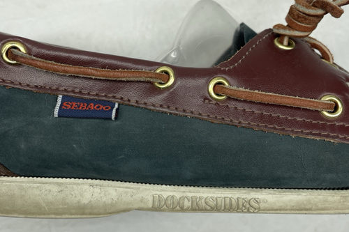 Sebago Docksides Women's Spinnaker Boat Shoes Size 10W Wide Brown Green Leather - Picture 5 of 11