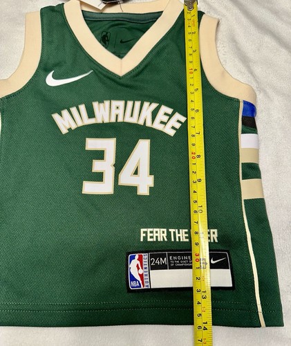 NWT Milwaukee Bucks Jersey Giannis Antetokounmpo #34 NBA-Baby/Toddler 24 Months - Picture 8 of 9