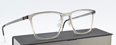 LINDBERG Brille 1260 52-20 T407 135 A136 Acetanium Titan Viereck Beige Grau New