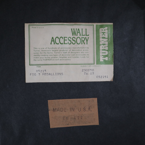 Vintage Wanddeko Bild von Turner Design Figur & Medaillons #05215 20-1/4" x 9-1/4" - Bild 7 von 9