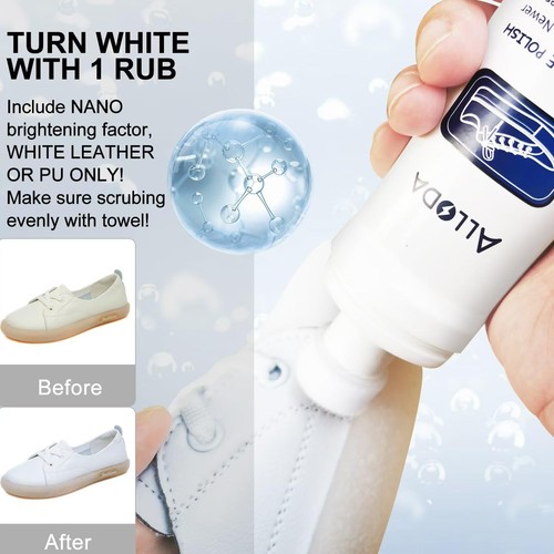 Shoe Cleaner+Shoe Whitener, Sneaker Cleaner, Brush-Shoe Cleaning Kit - Picture 3 of 7