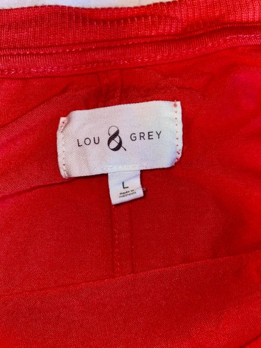 Lou & Grey red oversized sleeveless shirt Size Large - Picture 2 of 3