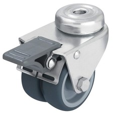 GRAINGER APPROVED LMDA-TPA 50G-FI Bolt-Hole Caster,2"dia,Swivel,Rubber 22M992