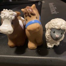 Little People Farm Animals Horse Cow Sheep Fischer Price Lot of 3 Farm Animals