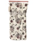 Juicy Couture Pink Perfume, Pearls, Bows, & Flowers Printed Plush Throw 50x60.