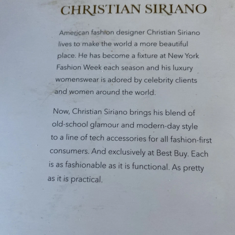 Funda de teléfono celular Christian Siriano para I Phone 6 Plus gris patrón de cocodrilo dorado Foto 4 de 4