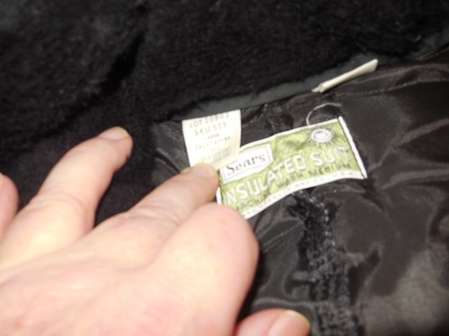 DD6 VTG SEARS WORK LEISURE Snowsuit MENS Large Snowmobile Snow Coveralls - Picture 4 of 8