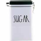Rae Dunn Sugar Tin with Metal Clamp Locking Lid