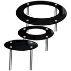 3pcs Acrylic Cake Holder Stand Cupcake Display Dessert Tray Multi Size Set