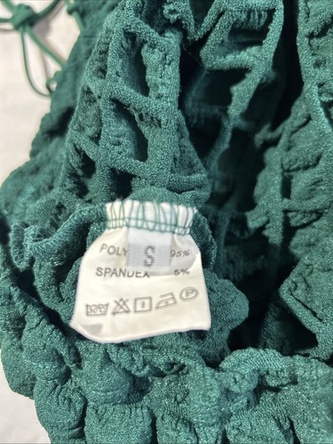 Kurzes Kleid Bubble Struktur Grün Größe S - Bild 5 von 8