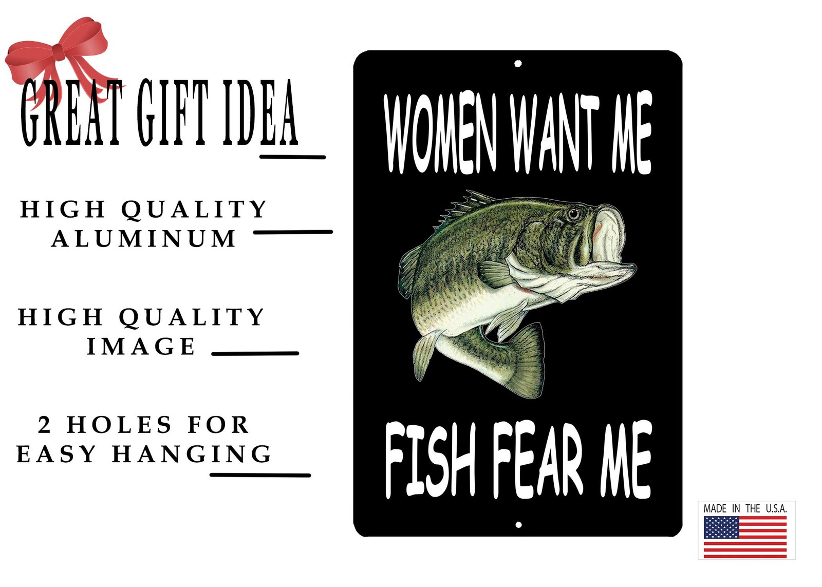 Rogue River Tactical Funny Metal Fishing Tin Sign Wall Decor Man Cave Bar Fis...