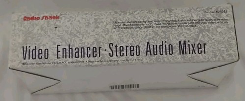Vintage Radio Shack Realistic Video Enhancer 15-1961 Stereo Audio Mixer NEU! - Bild 7 von 8