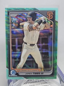 2024 Bowman Draft - Chrome Aqua Wave Refractor #BDC-40 James Tibbs III /125