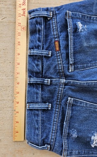 Vtg Distressed Rustler Jeans 27"w X 28"L Dark Wash Unisex - Picture 17 of 19