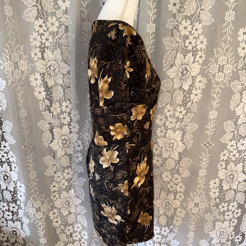 Vintage S.Roberts Multicolor Floral Print Side Tie Shift Darted Dress Size 8 90s - Picture 11 of 20
