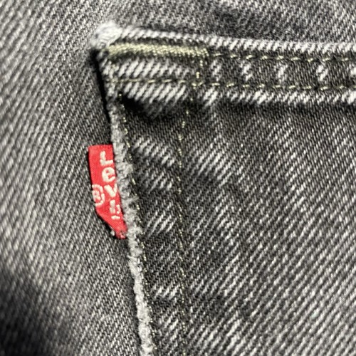 Levi's 501 Distressed Jeans Herren 40x29 (40x30 Etikett) verwaschen schwarz Knopfleiste - Bild 11 von 14