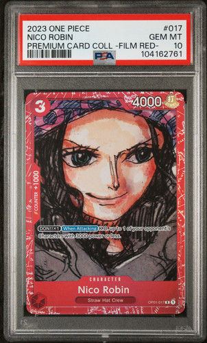 2023 ONE PIECE PREMIUM CARD COLL -ONE PIECE FILM RED- #017 NICO ROBIN PSA 10 - Picture 1 of 2