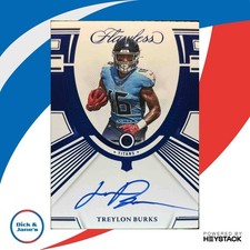 2022 Flawless Treylon Burks Rookie Gem Sapphire Auto 06/15 RC Tennessee Titans
