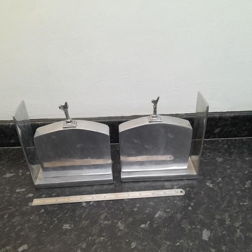 ROLLS ROYCE TYPE ALUMINIUM RADIATOR GRILL BOOK ENDS - Picture 5 of 9