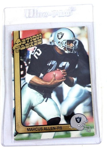 1991 Action Packed #121 Marcus Allen Los Angeles Raiders + Surprise Bonus Cards - Picture 2 of 4