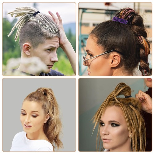 20 Pcs Large Braided Hair Ties for Men and Women Long Hair Elastic Bun Hair Ties - Picture 4 of 7