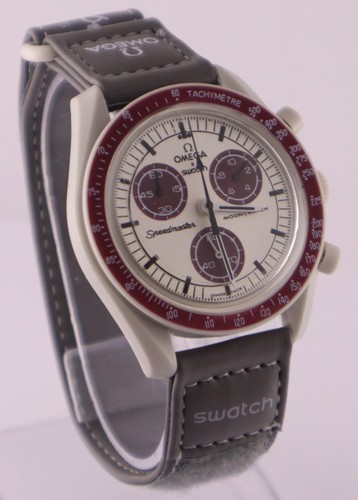 Beautiful Swatch Speedmaster Chronograph White Dial Men's Watch "Keep Good Time" - Picture 6 of 9
