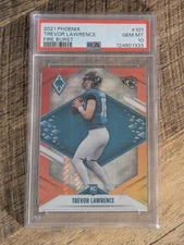 2021 Panini Phoenix Trevor Lawrence #101 Fire Burst RC PSA 10