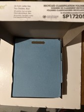 Sparco Classification Folder - Letter - 8.50" X 11" - 2 Dividers - Blue - 10 /