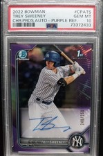 2022 BOWMAN CHROME AUTO 🔥TREY SWEENEY🔥PURPLE REF. /250🔥RC🔥