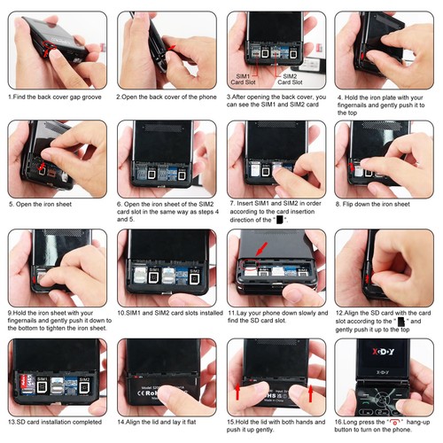 New XGODY 2.4" Mobile Flip Foldable Smartphone Dual SIM Unlocked Camera BT FM UK - Picture 10 of 15