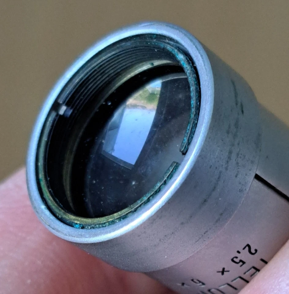 Carl Zeiss Jena TELUP 2.5x 6x Loupe Magnifier Vintage with Leather Case Germany - Bild 2 von 4