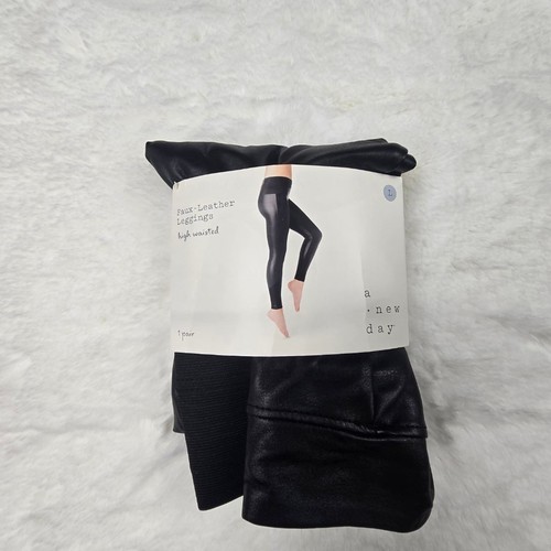A new day Faux Leather Leggings Size Large - Picture 1 of 3
